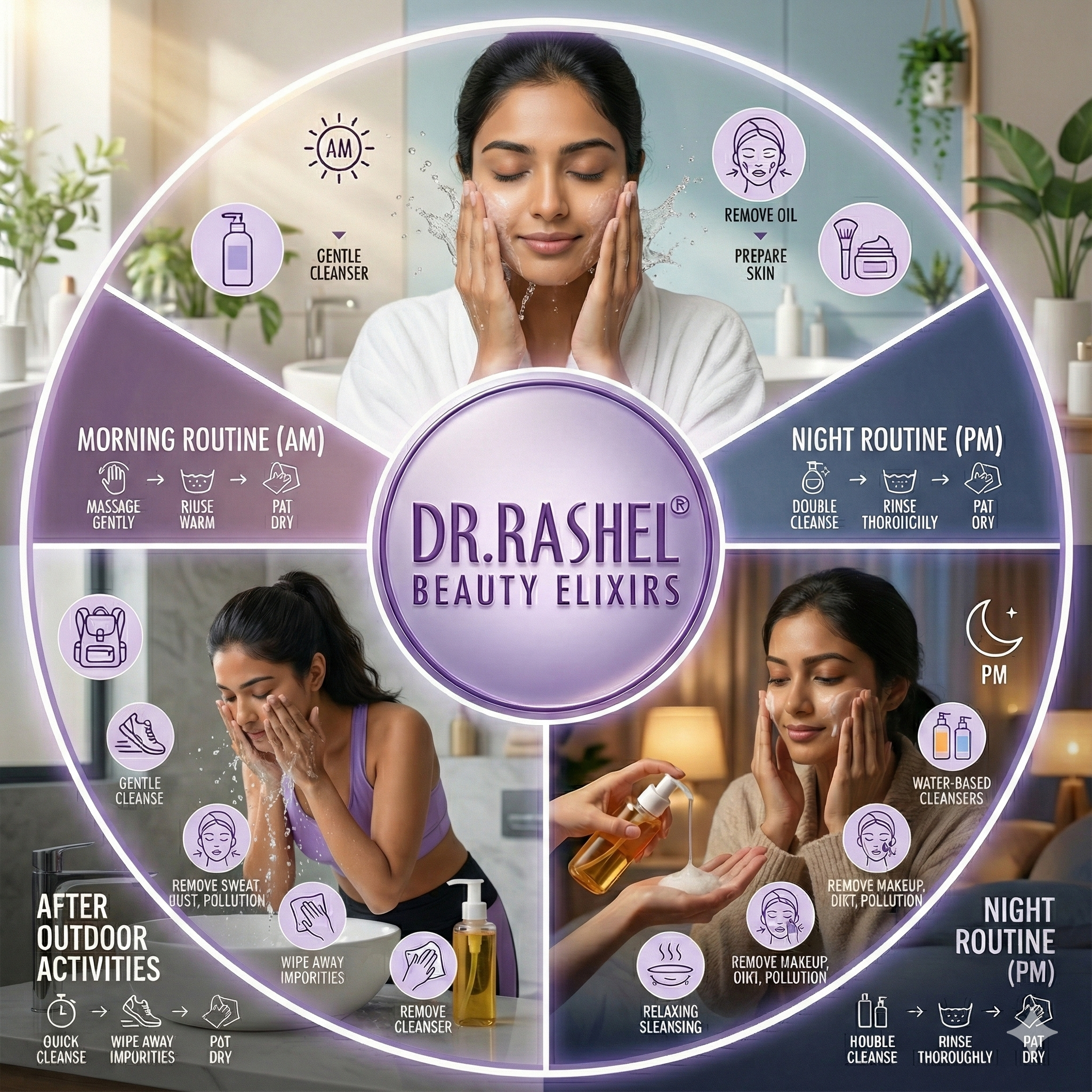 When To Use Face Wash? AM, PM, & After Door Activities